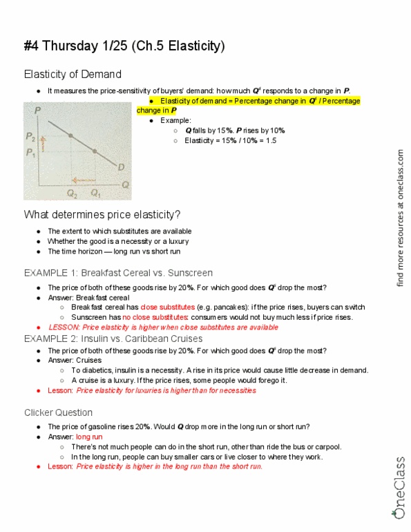 ECON 1 Lecture Notes - Lecture 4: Breakfast Cereal, Sunscreen, Demand Curve thumbnail