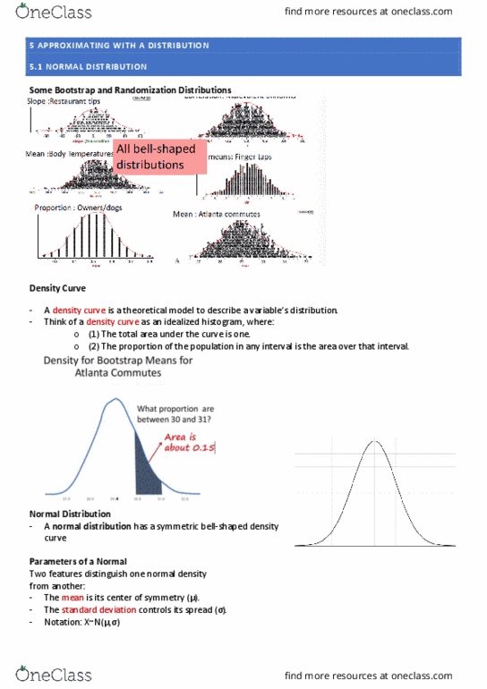 STAT1008 Lecture Notes - Lecture 5: Standard Deviation, Confidence Interval, Central Limit Theorem thumbnail