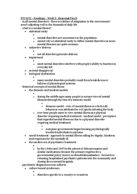 PSY1022 Chapter Prescribed: PSY1022 – Readings – Week 5 thumbnail