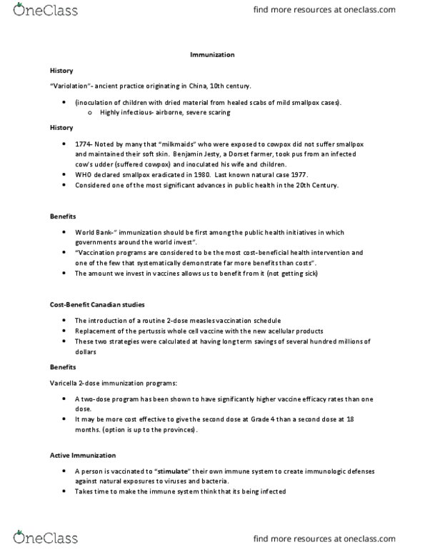 HTHSCI 2HH3 Lecture Notes - Lecture 9: Mass Media, Pus, Gastroenteritis thumbnail
