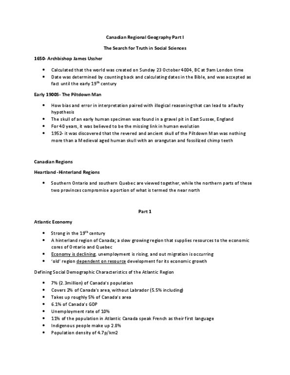 GEOG 2OC3 Lecture Notes - Lecture 5: Gulf Stream, James Ussher, Tertiary Sector Of The Economy thumbnail