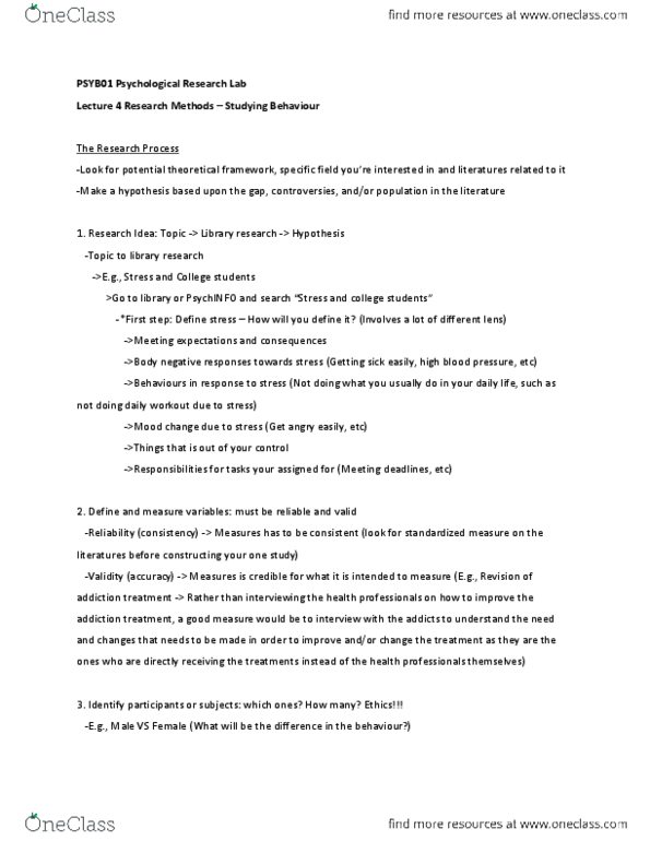 PSYB01H3 Lecture Notes - Lecture 4: Tooth Brushing, Psycinfo, Statistical Inference thumbnail