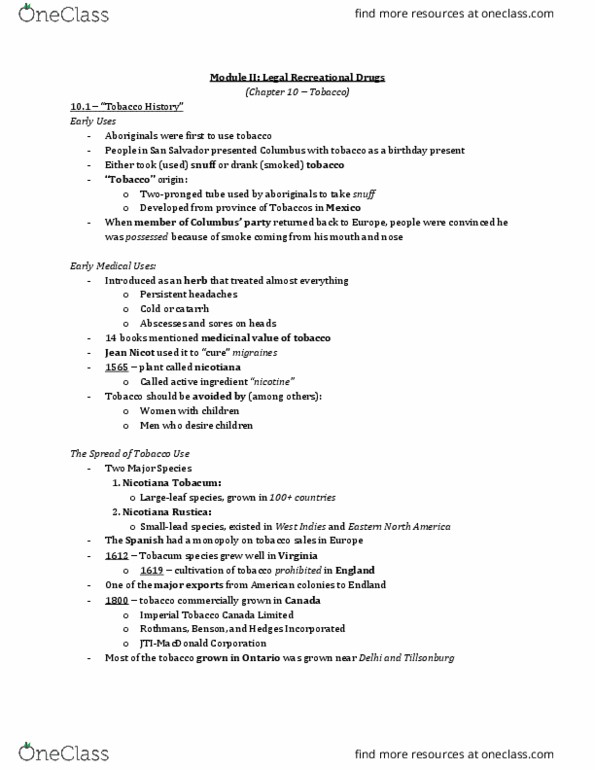 PS268 Chapter Notes - Chapter 10: Chewing Tobacco, Mesenchyme, Circulatory System thumbnail