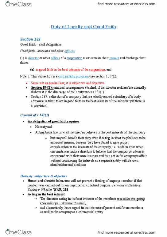 LAWS2203 Lecture Notes - Lecture 8: Fide, Knowing Receipt, Alan Bond thumbnail