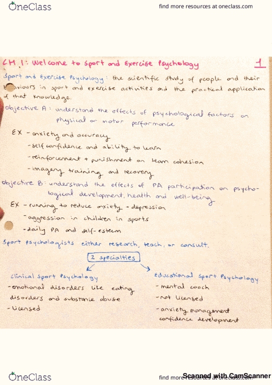 KNES 253 Chapter 1: Ch 1 intro to Sport Psych thumbnail