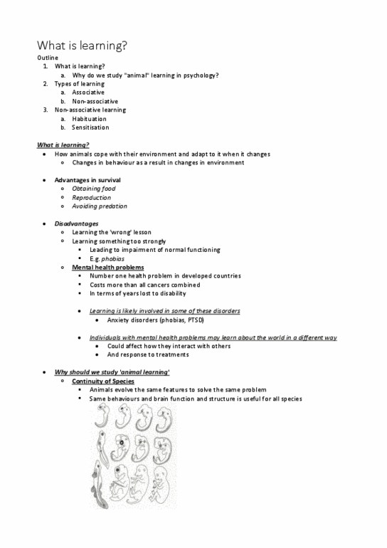 PSYC1011 Lecture 14: Animal Learning - What is Learning thumbnail