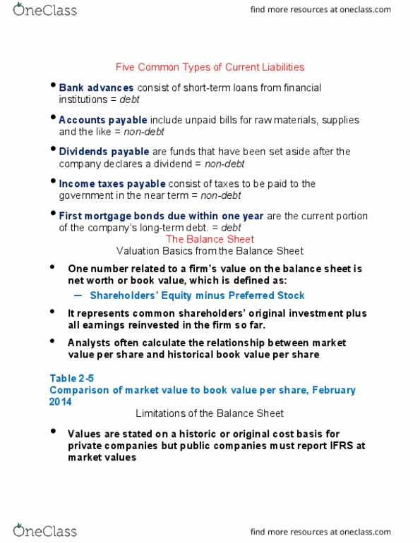 Business Administration - Financial Planning RFC125 Lecture Notes - Lecture 2: Leveraged Buyout, Cash Flow Statement, Cash Flow thumbnail