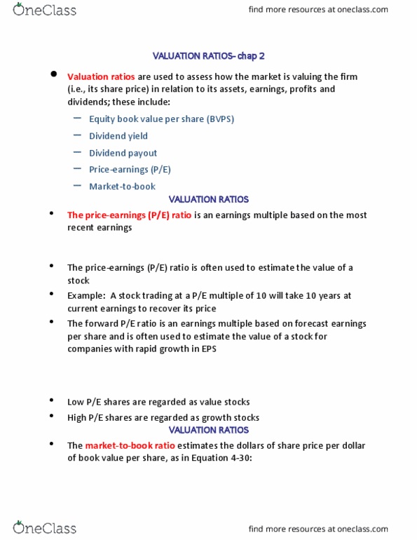 Business Administration - Financial Planning RFC125 Lecture Notes - Lecture 3: Historical Cost, Profit Margin, Dividend Yield thumbnail