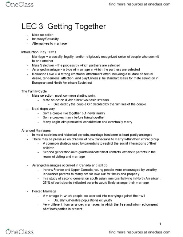 CLA 1101 Lecture Notes - Lecture 3: Prefrontal Cortex, Combined Oral Contraceptive Pill, Habituation thumbnail