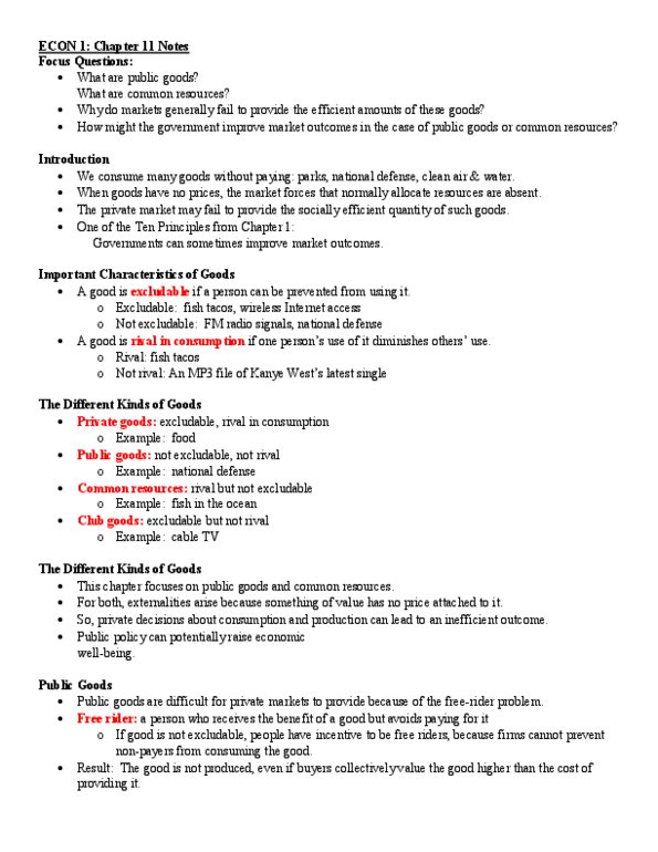 ECON 1 Lecture Notes - Lecture 10: Overconsumption, Federal Communications Commission, Overgrazing thumbnail