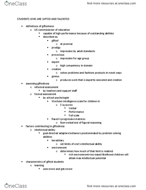 FRHD 2110 Lecture Notes - Lecture 6: Differentiated Instruction thumbnail