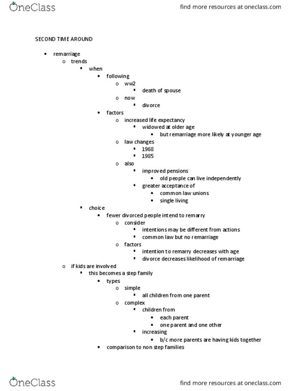 FRHD 1020 Lecture Notes - Lecture 15: Role Conflict, Stepfamily, Incest Taboo thumbnail