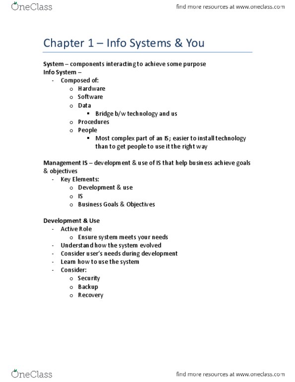 Computer Science 1032A/B Chapter 1: Chapter 1 – Info Systems.docx thumbnail
