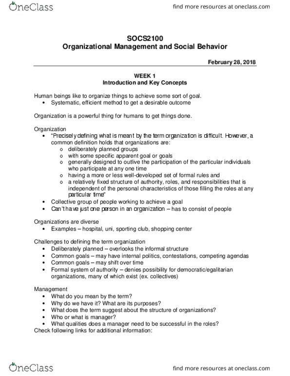 SOCS2100 Lecture Notes - Lecture 1: Formal System thumbnail