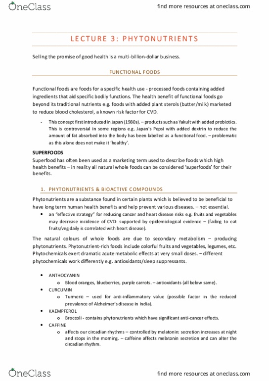 UNIB20014 Lecture Notes - Lecture 2: Low-Density Lipoprotein, Coronary Artery Disease, Lactase thumbnail