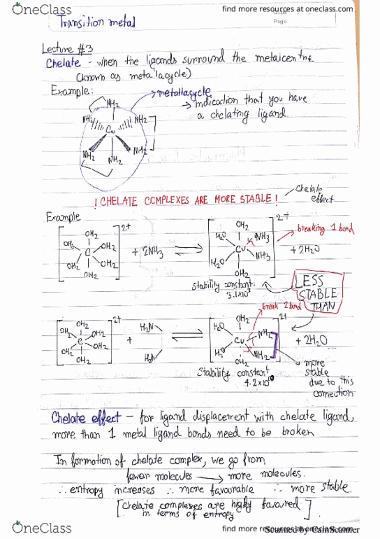 CHEM 1100 Lecture 3: CHEM 1101 Transition Metals - Lecture 3 - University of Adelaide thumbnail