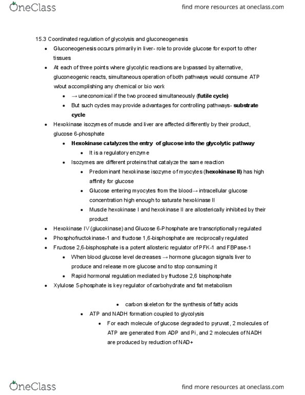 BIOL 301 Chapter Notes - Chapter 15: Ketose, Triose, Glucose-6-Phosphate Isomerase thumbnail