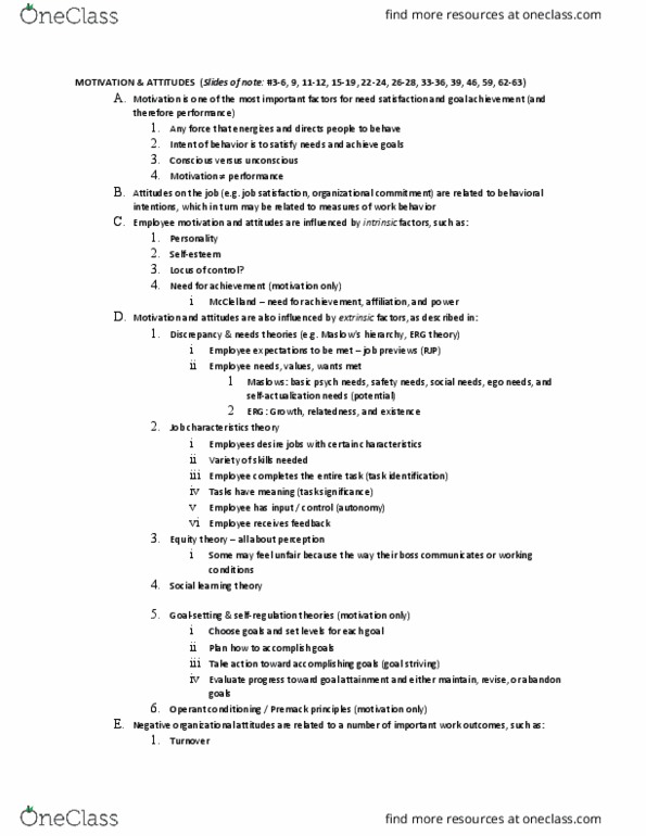 PSY 3181 Lecture Notes - Lecture 7: Job Satisfaction, Motivation, Organizational Commitment thumbnail