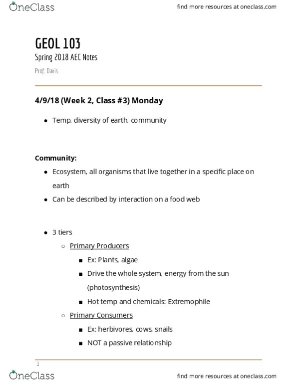 GEOL 103 Lecture Notes - Lecture 3: Axial Tilt, Natural Selection, Overdetermination thumbnail