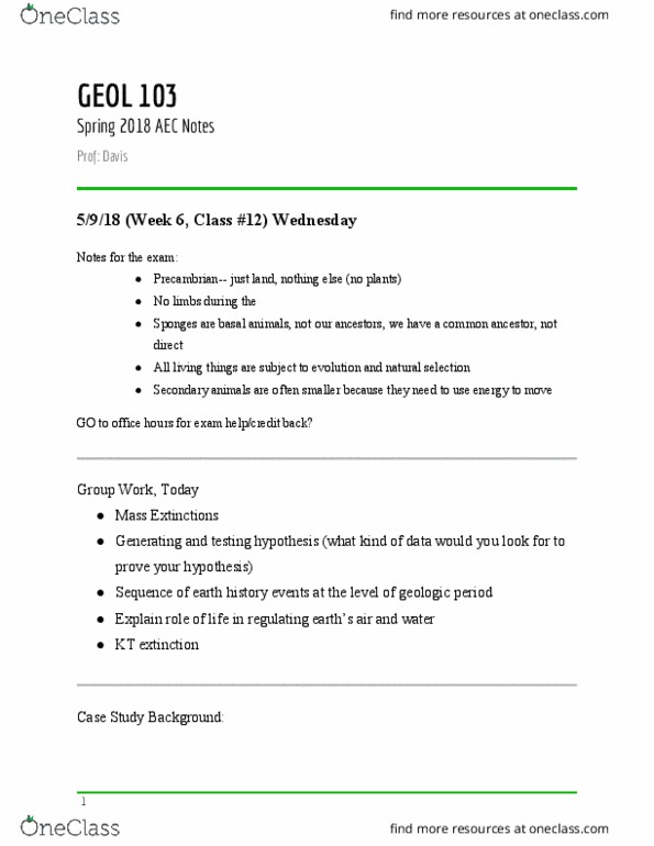 GEOL 103 Lecture Notes - Lecture 12: Shocked Quartz, Sea Level Rise thumbnail