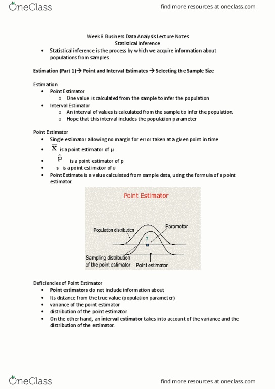 1305AFE Lecture Notes - Lecture 8: Microsoft Powerpoint, Cubic Metre, Interval Estimation thumbnail