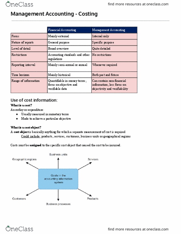 ACC10007 Lecture Notes - Lecture 9: Cost Driver, Indirect Costs, Resource Consumption thumbnail