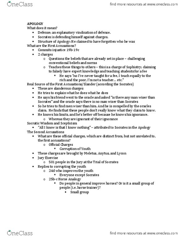 PHL202H5 Lecture Notes - Lecture 5: Meletus, Anytus thumbnail