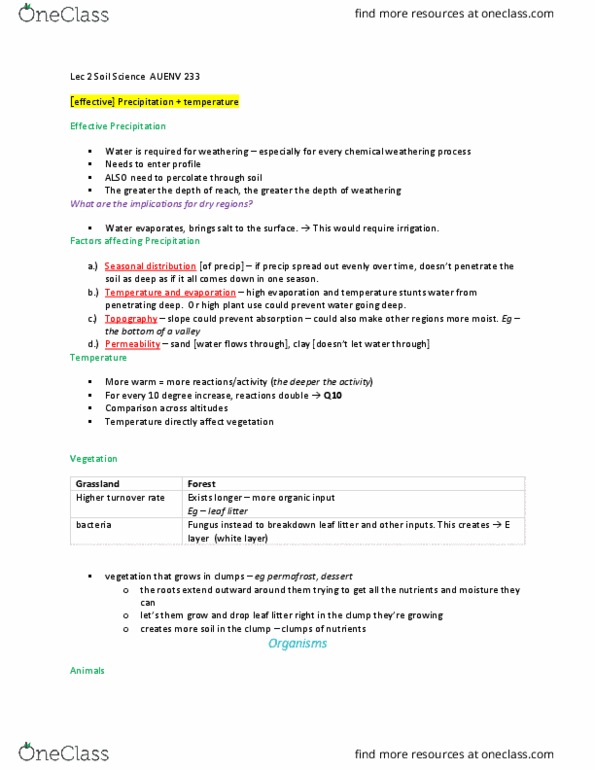 AUENV 233 Lecture Notes - Lecture 2: Colloid, Silt, Sapric thumbnail