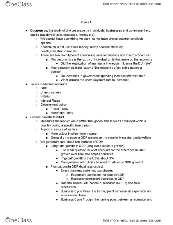 EC 202 Lecture Notes - Lecture 1: Loanable Funds, Federal Funds Rate, Price Level thumbnail