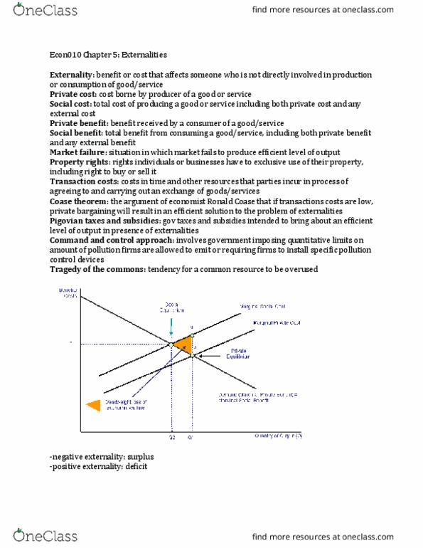 ECON 010 Chapter Notes - Chapter 5: Demand Curve, Sneakers, Deadweight Loss thumbnail
