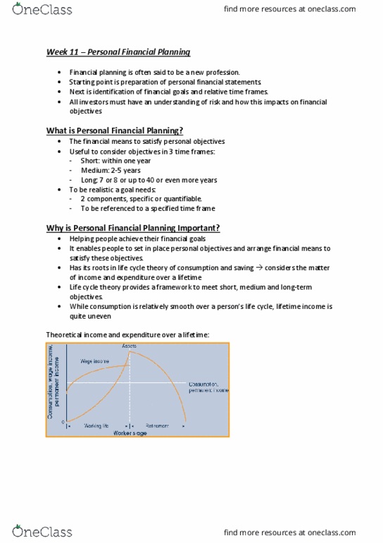 FIN111 Lecture Notes - Lecture 11: Market Risk, Scenario Analysis, Systematic Risk thumbnail