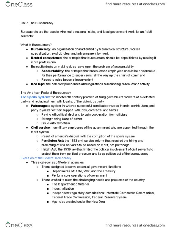 POSC150 Chapter Notes - Chapter 9: Freedom Of Information In The United States, Federal Register, Rulemaking thumbnail