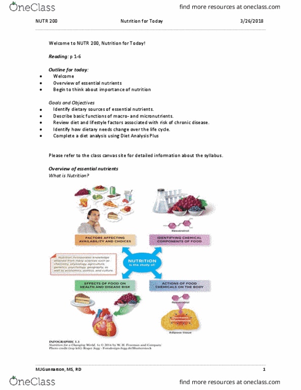 NUTR 200 Lecture Notes - Lecture 1: B Vitamins, Paleolithic Diet, Mediterranean Diet thumbnail