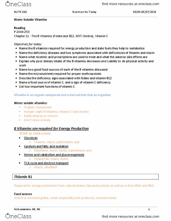 NUTR 200 Lecture Notes - Lecture 18: Red Blood Cell, Pernicious Anemia, Cyanobacteria thumbnail