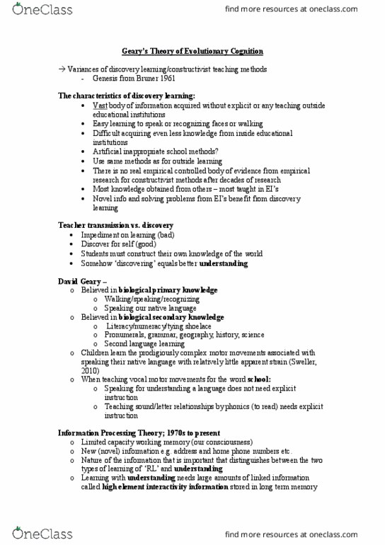 EDUC105 Lecture Notes - Lecture 11: Second-Language Acquisition, Discovery Learning, Phonics thumbnail