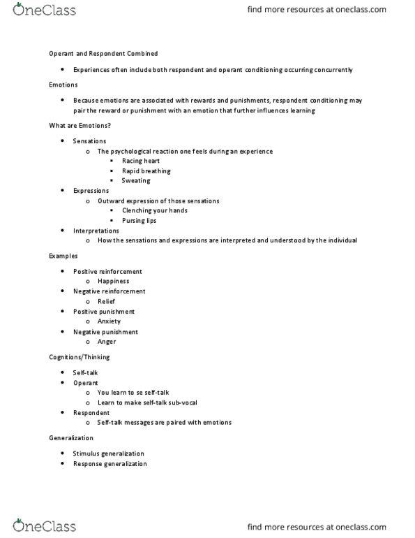 FRHD 3150 Lecture Notes - Lecture 11: Reinforcement, Tachypnea, Classical Conditioning thumbnail