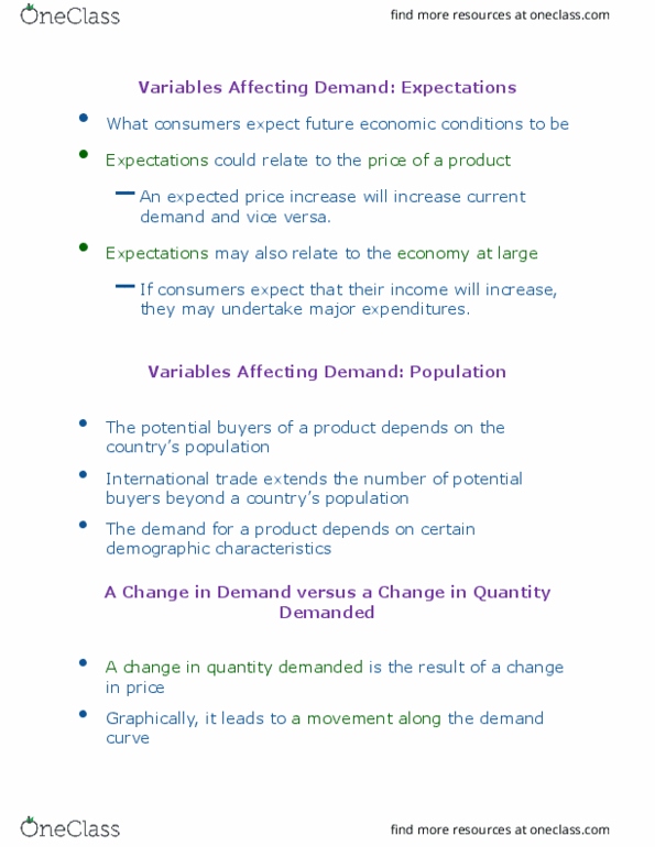 Business Administration - Accounting & Financial Planning ECN502 Lecture Notes - Lecture 3: Demand Curve, International Trade thumbnail