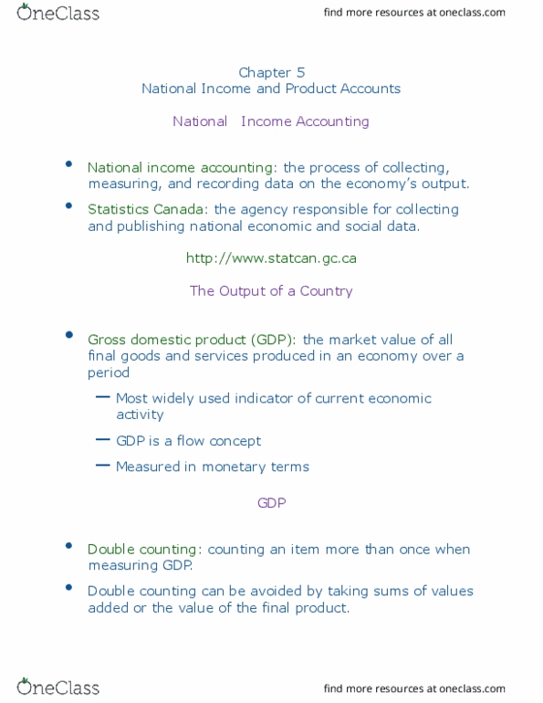 Business Administration - Accounting & Financial Planning ECN502 Lecture Notes - Lecture 5: Gross Domestic Product thumbnail