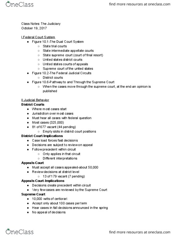 POSC150 Lecture Notes - Lecture 5: Original Intent, Korematsu V. United States, Judicial Restraint thumbnail