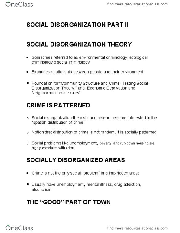 CRIM 104 Lecture Notes - Lecture 5: Sociological Theory, Juvenile Court, Elite thumbnail