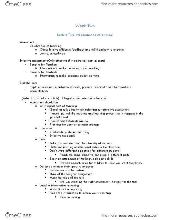 EDUC4130 Lecture Notes - Lecture 1: Lab Report, Standardized Test, Multiple Choice thumbnail