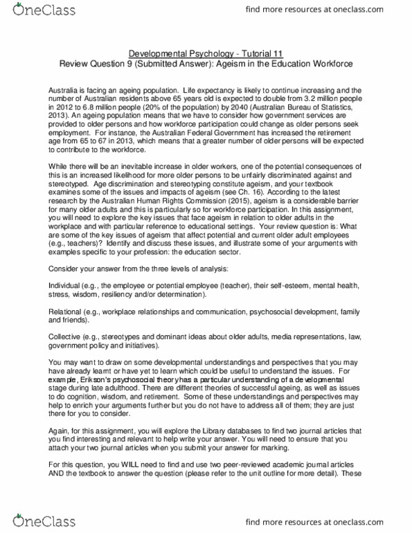 PS100 Lecture Notes - Lecture 9: Press Release, Australian Human Rights Commission, Government Of Australia thumbnail