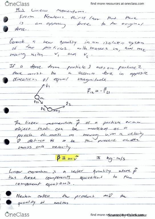 PHYS1205 Chapter 6: PHYS 1205 Topic 6: Momentum and Collisions thumbnail