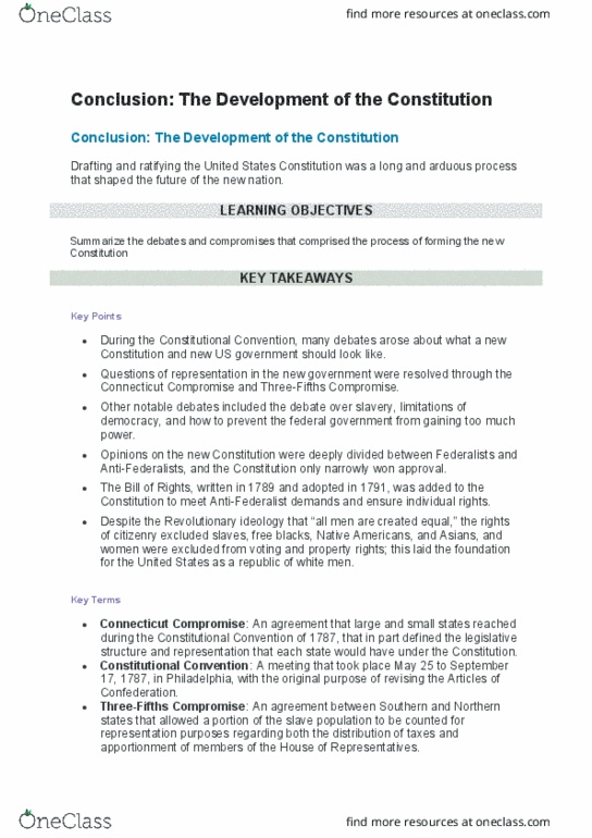 HIST 386 Chapter Notes - Chapter 9: Bicameralism, Monarchy Of The United Kingdom, Connecticut Compromise thumbnail