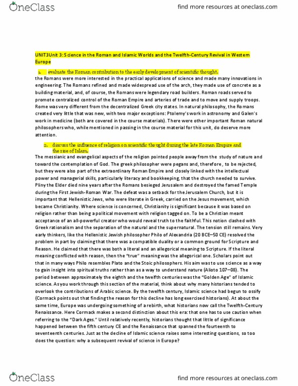 HLST200 Lecture Notes - Lecture 3: Martin Heidegger, Circular Motion, Zosimos Of Panopolis thumbnail