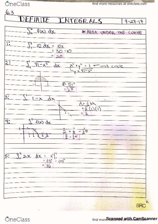 MATH 31 Lecture 3: 6.3- definite integrals thumbnail