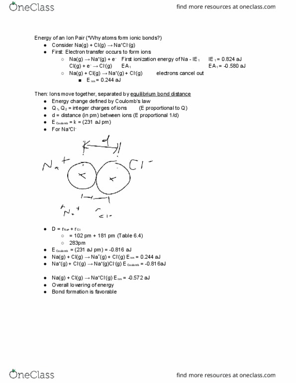 CHEM 6A Lecture Notes - Lecture 21: Lithium Chloride, Negative Energy, Periodic Trends thumbnail