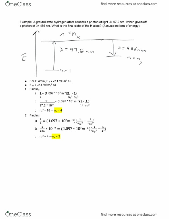 CHEM 6A Lecture Notes - Lecture 15: Photon, Joule thumbnail