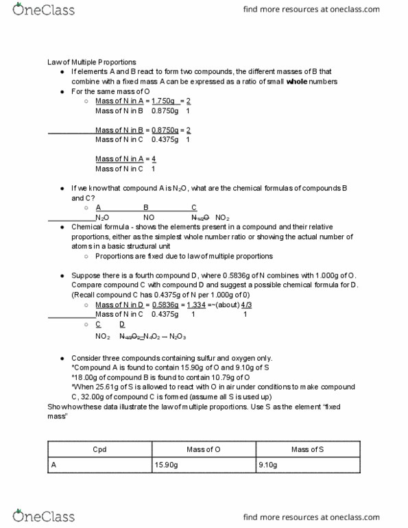 CHEM 6A Lecture Notes - Lecture 6: Chemical Formula thumbnail