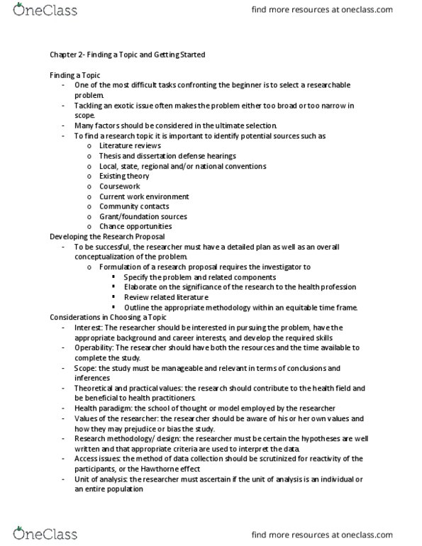 IHS 4504 Lecture Notes - Lecture 2: Outline Of Health Sciences thumbnail